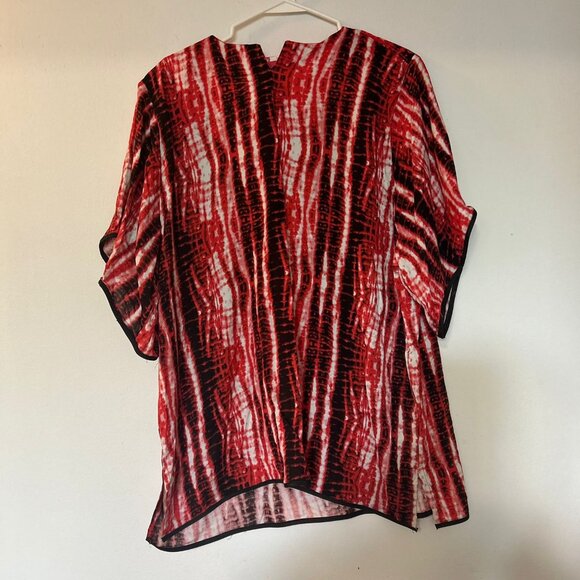 Chemise en Tissu Tie-Dye Rouge et Noir - Picture 1 of 1